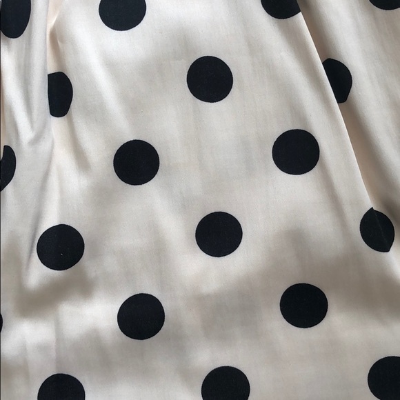Black and cream polka dot dress with POCKETS! - Picture 2 of 5
